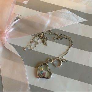 Heart locket with charms